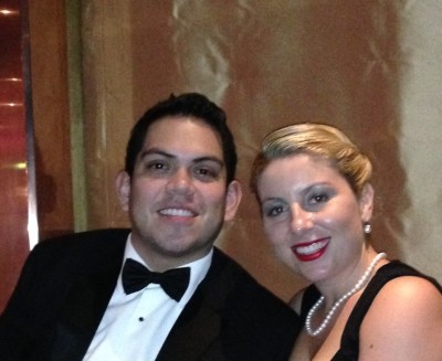 The talented and fashionable auctioneer couple. Photo credit: Arturo Torrez