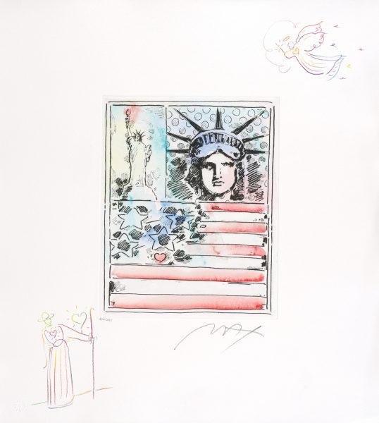 God Bless America IV Peter Max Park West Gallery
